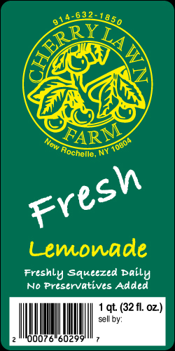 Cherry Lawn Farm Lemonade Label - Beverage Label