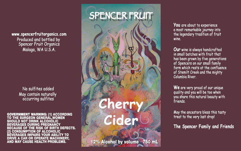 Spencer Fruit Cherry Cider Label - Beverage Label