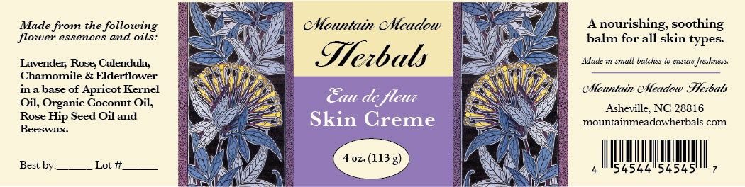 Mountain Botanicals Skin Creme Label