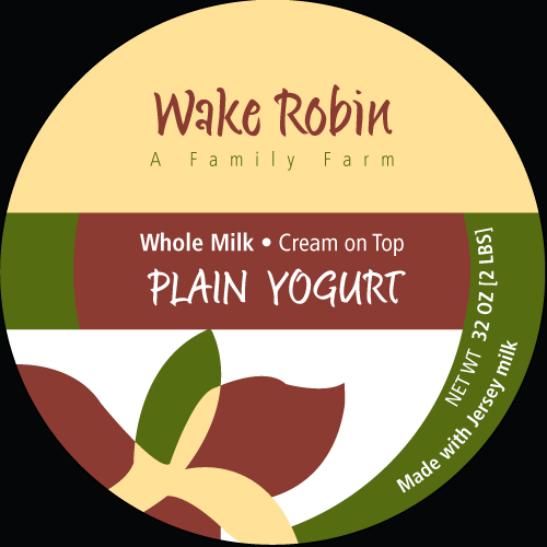 Wake Robin Yogurt Label