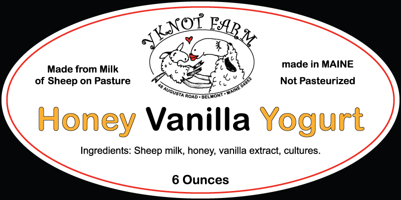 Yknot Yogurt Label