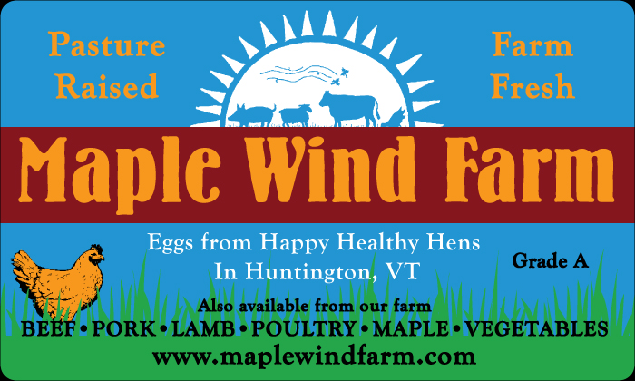 Maple Wind Farm Egg Label