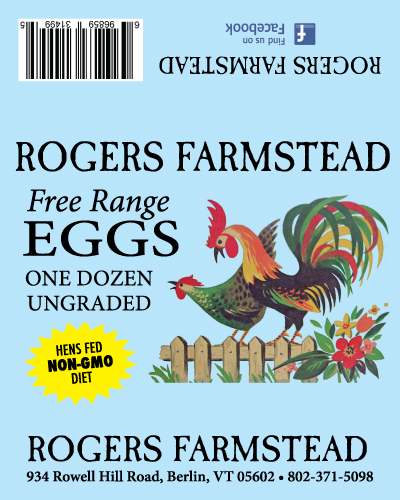 Rogers Farmstead Free Range Egg Label