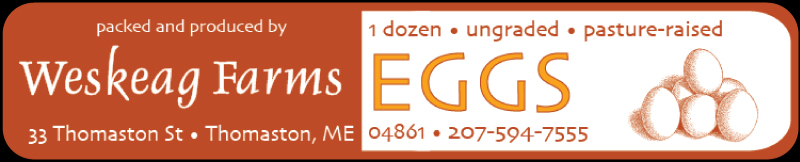 WEskeag Farms Egg Label