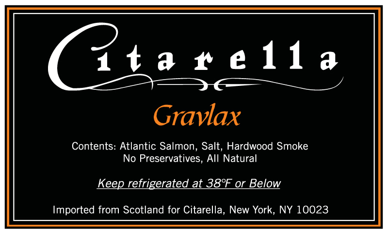 Citarella Gravlax Label