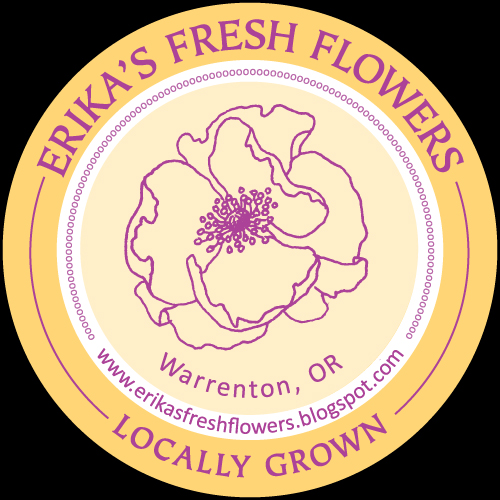 Erika's Fresh Flowers Label