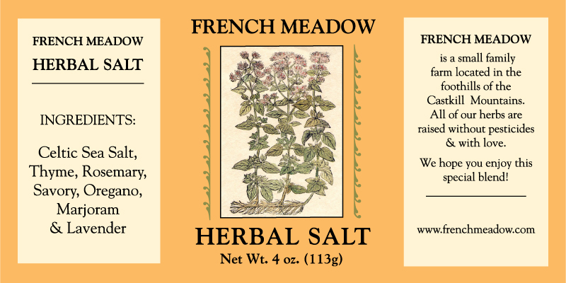 French Meadow Herbal Salt Label