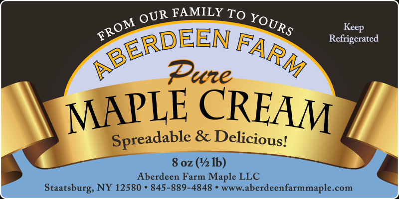 Aberdeen Farm Maple Cream Label