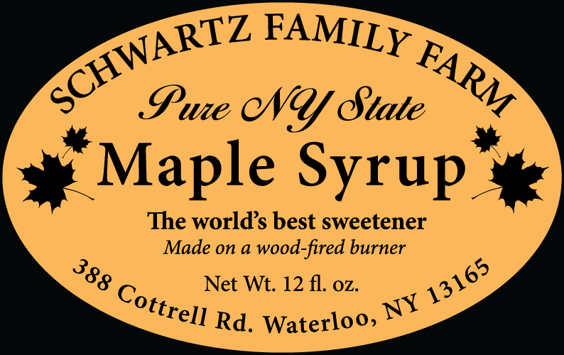 Schwartz Family Farm Maple Syrup Label