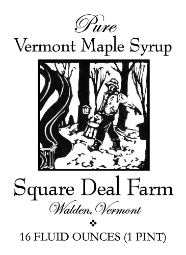 Square Deal Farm Maple Syrup Label