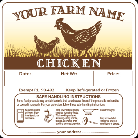 Poultry-3 Fresh Chicken Labels 