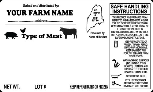 State of Maine Inspected Meat Labels