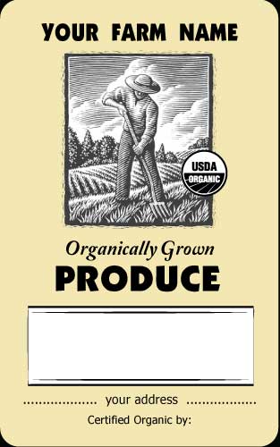 Farm-4 Organically Grown Produce Labels