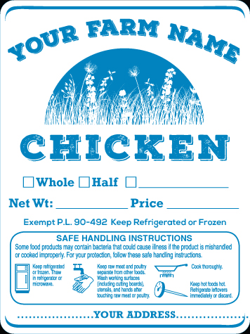 Poultry-1 Local Pasture Raised Chicken Labels