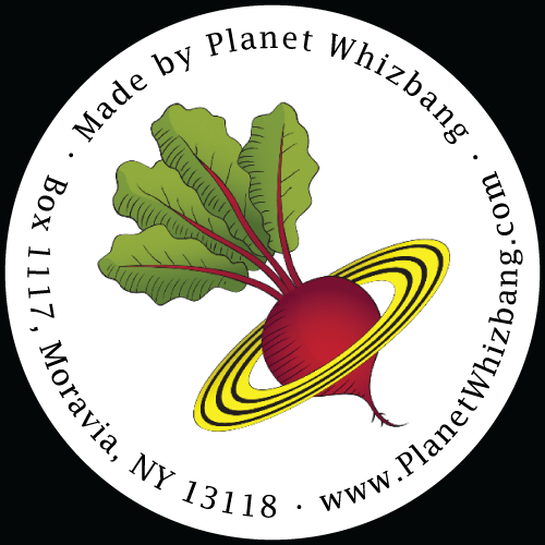 Planet Whizbang Product Label