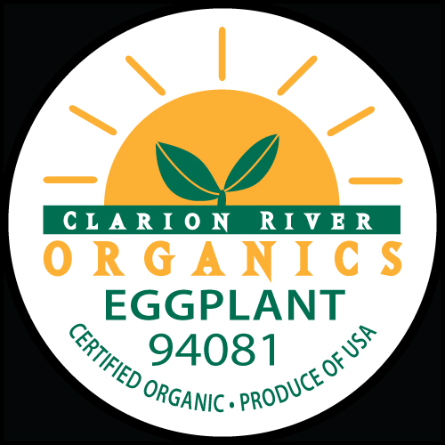 Clarion River Organics Eggplant PLU Label