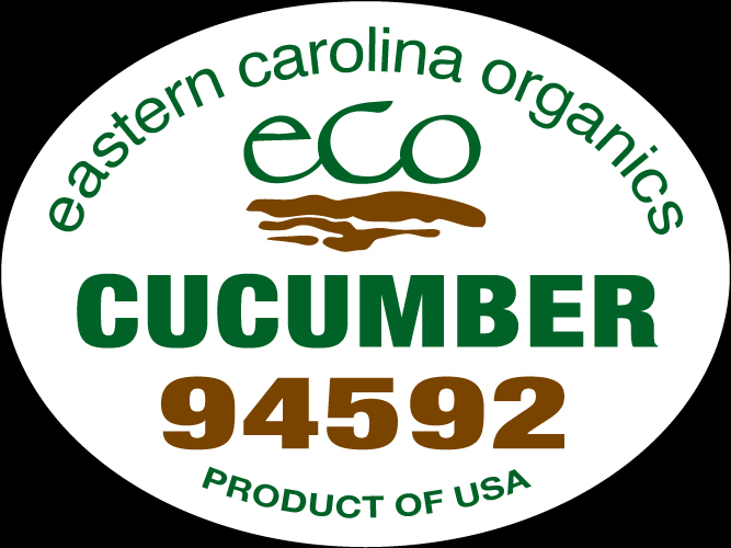 Eastern Carolina Organics Cucumber PLU Label