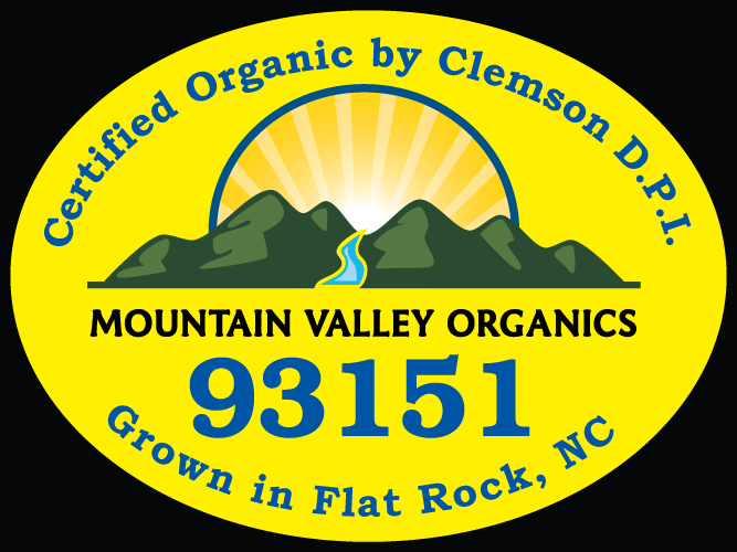 Mountain Valley Organics PLU Label