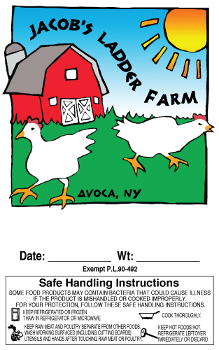 Jacob's Ladder Farm Poultry Label