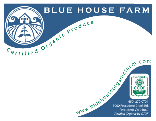 Blue House Farm Produce Label